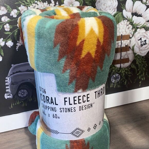 Coral Fleece Throw Blanket - Picture 2 of 8